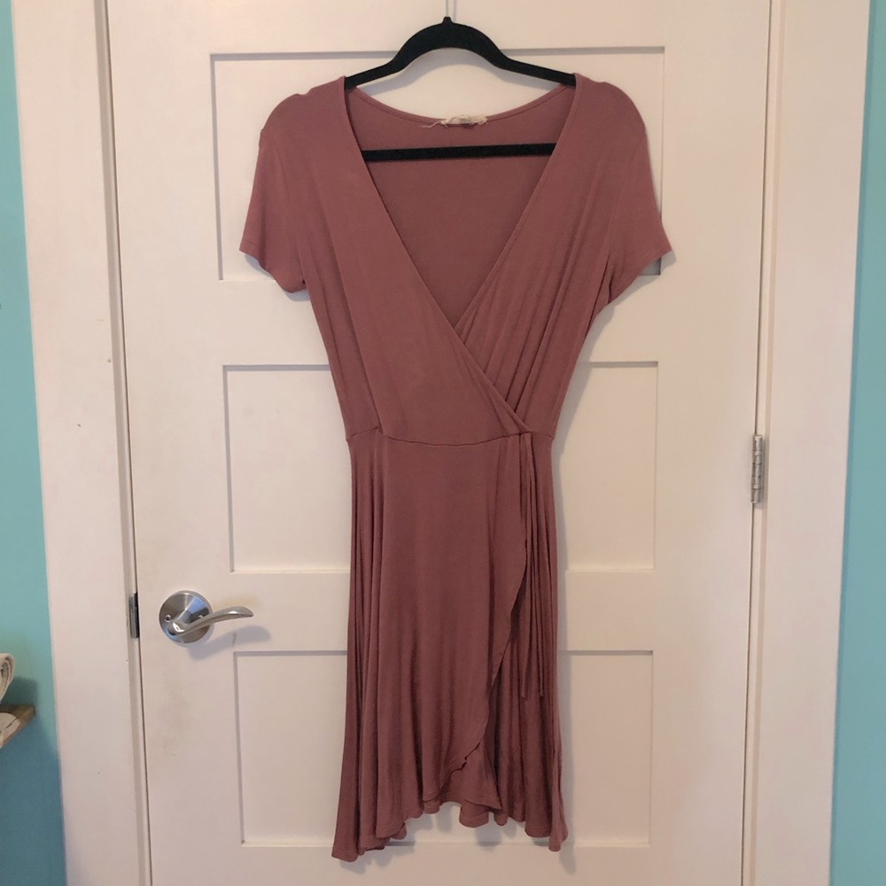 ROLLA COSTER pink wrap dress